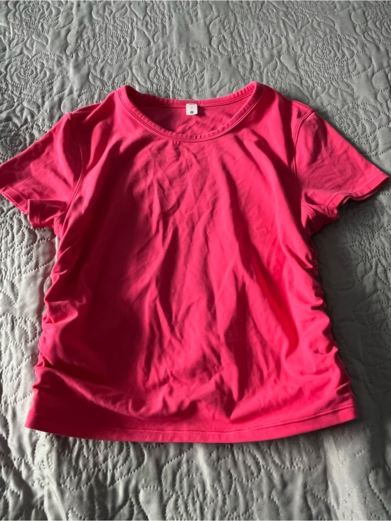lululemon athletica Tops - lululemon athletica Bright Hot Pink Short Sleeve Crew Tee